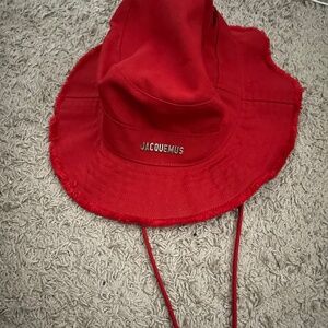 Jacquemus Red Bucket Hat